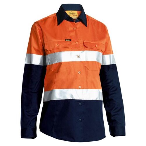 Bisley Women's Taped Hi Vis Cool Lightweight Drill Shirt Thumbnail