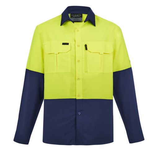 Syzmik Mens Hi Vis Outdoor L/S Shirt Thumbnail