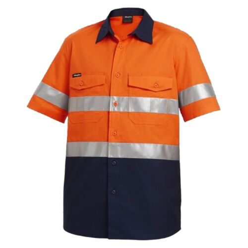 King Gee Workcool 2 Hi Vis Reflective Short Sleeve Work Shirt Thumbnail