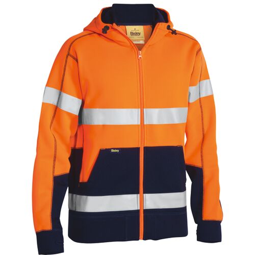 Bisley Taped Hi Vis Fleeced Hoodie Thumbnail