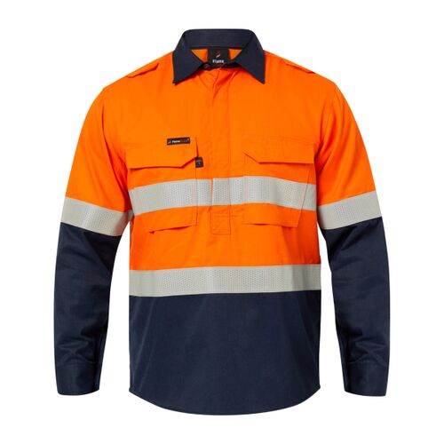 Flamebuster Mens HRC2 Inherent Hi Vis Reflective Shirt with Gusset Sleeves Thumbnail