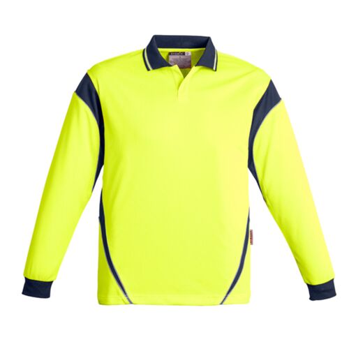 Syzmik Mens Hi Vis Aztec Long Sleeve Polo Thumbnail