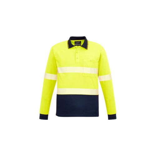 Syzmik Unisex Hi Vis Segmented Tape Long Sleeve Polo Thumbnail