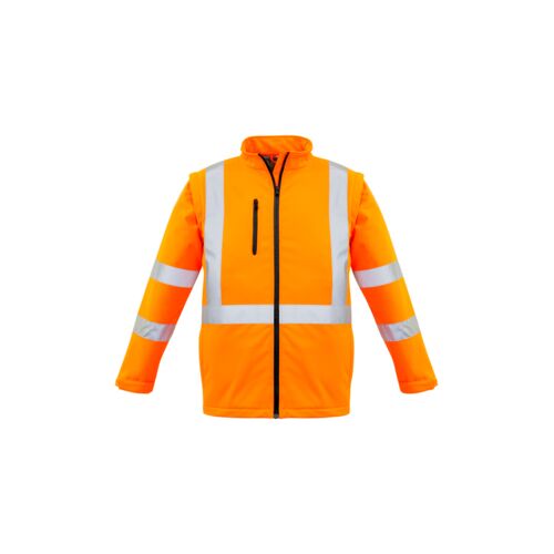 Syzmik Unisex Hi Vis X Back 2 in 1 Soft Shell Jacket Thumbnail