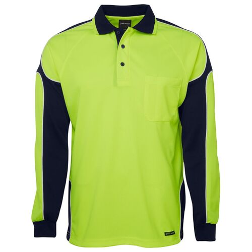 JB's Hi Vis L/S Arm Panel Polo Thumbnail