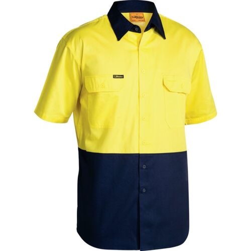 Bisley Hi Vis Cool Lightweight Drill Shirt Short Sleeve Thumbnail